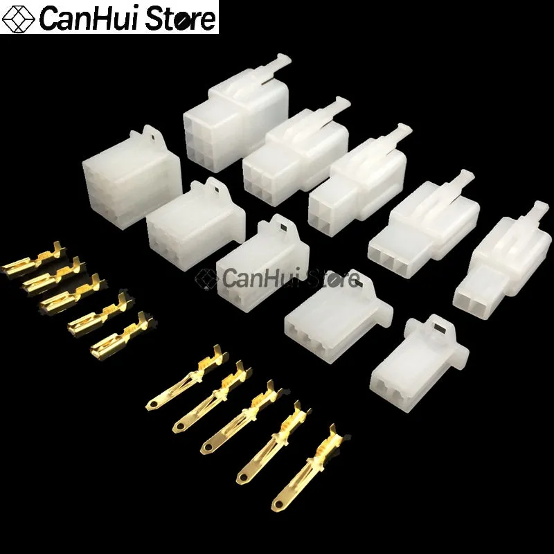 10 Set 2.8Mm Connector 2P 3P 4P 6P 9P 2Pin Electrical 2.8 Connector Kits Male Female Socket Plug For