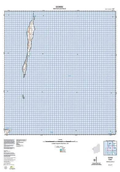 1547 Dorre WA Topographic Map (1st Edition) by Geoscience Australia (1974)