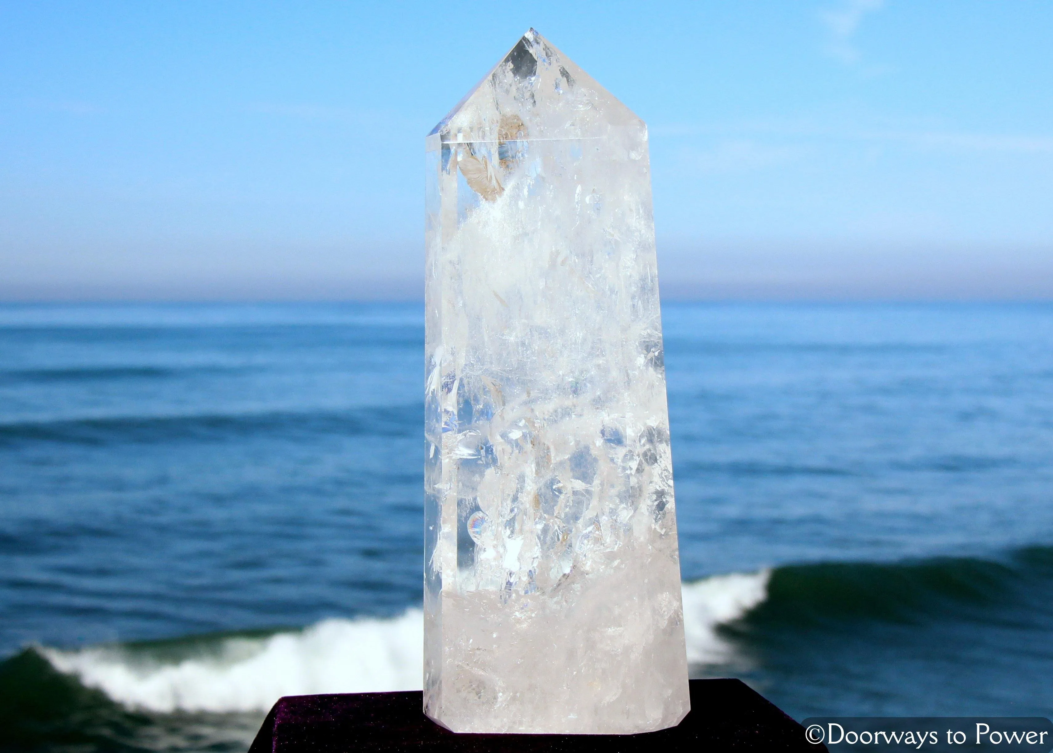 17.5" Clear Quartz Devic Temple Master Crystal 'El·e·va·tion' 22 lbs