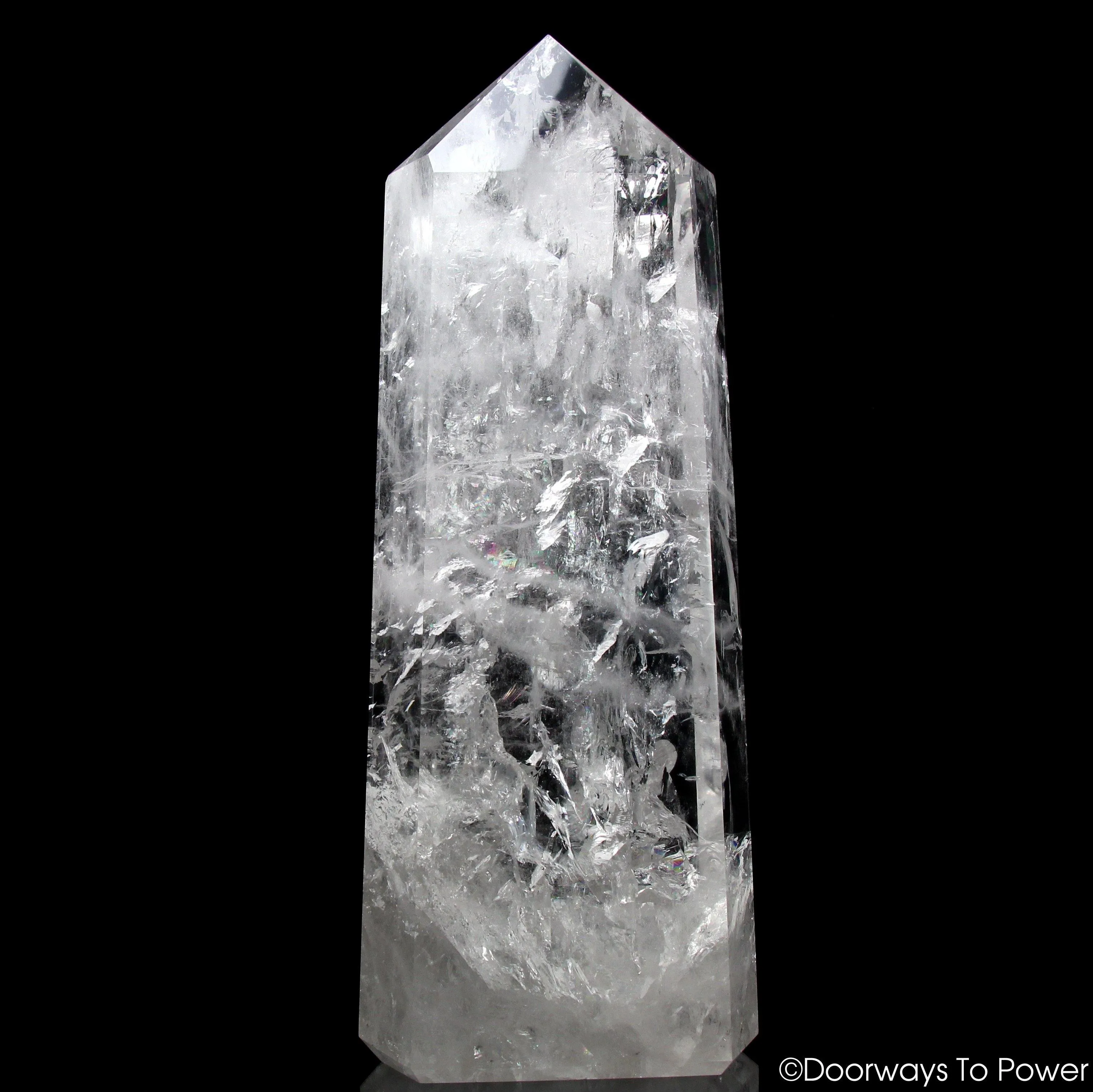 17.5" Clear Quartz Devic Temple Master Crystal 'El·e·va·tion' 22 lbs