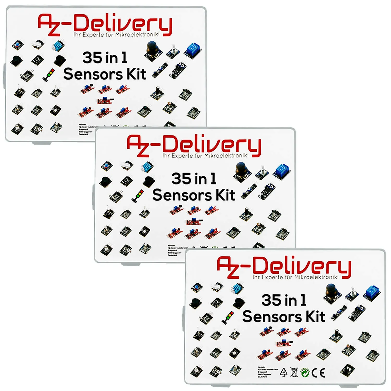 35 in 1 Sensorenkit Modulkit und Zubehörkit kompatibel mit Arduino und Raspberry Pi