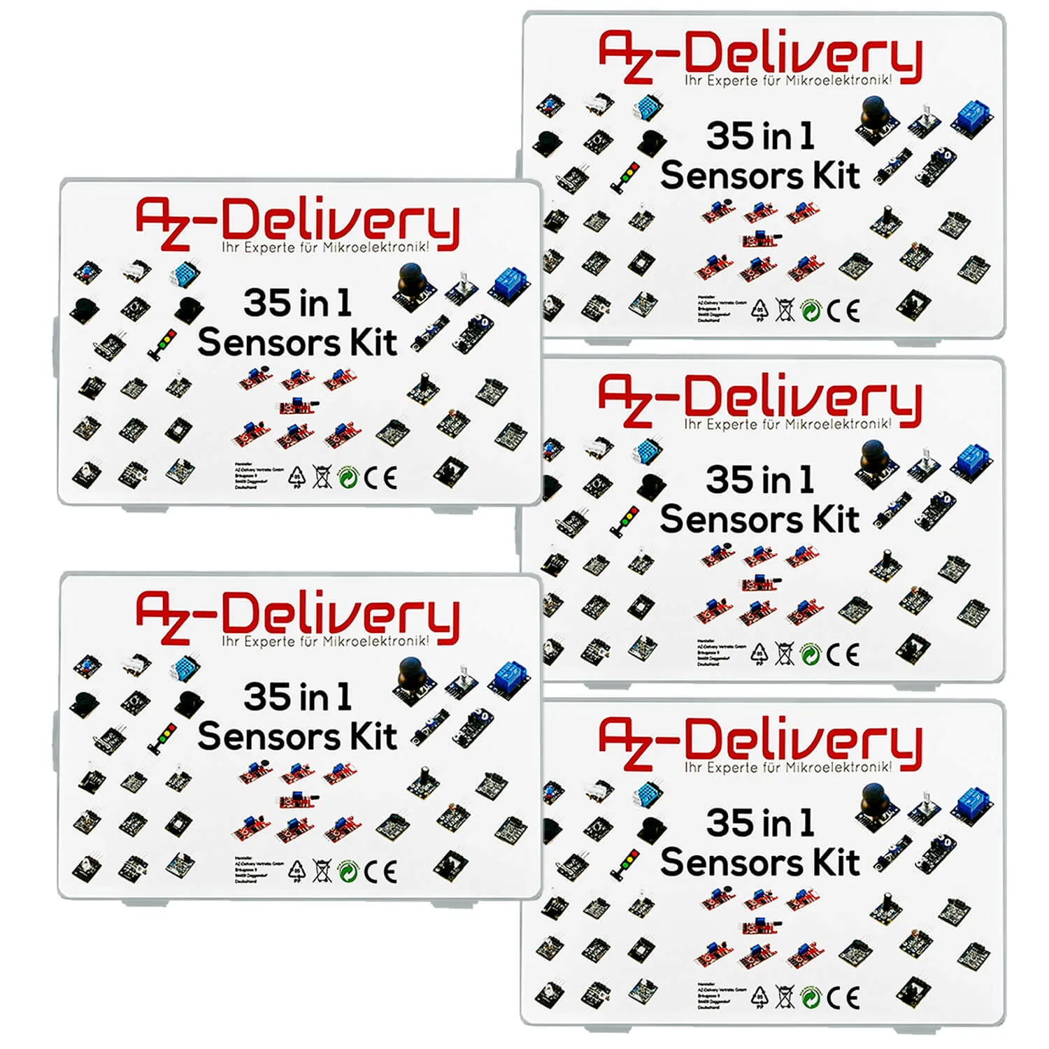 35 in 1 Sensorenkit Modulkit und Zubehörkit kompatibel mit Arduino und Raspberry Pi