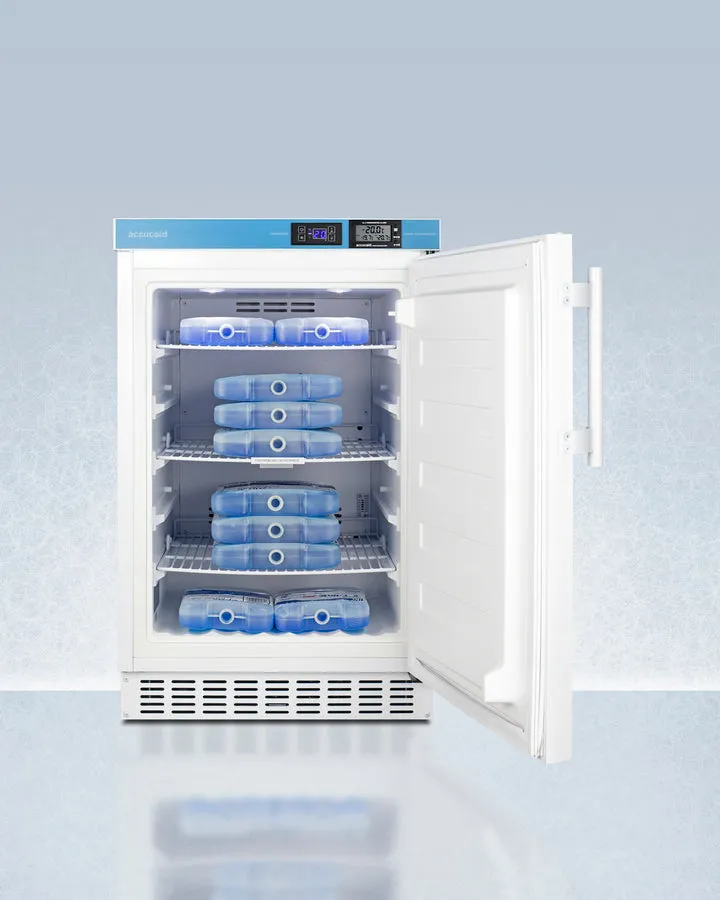 Accucold 20" Wide Built-In Pharmacy All-Freezer, Frost-free Operation, ADA Compliant