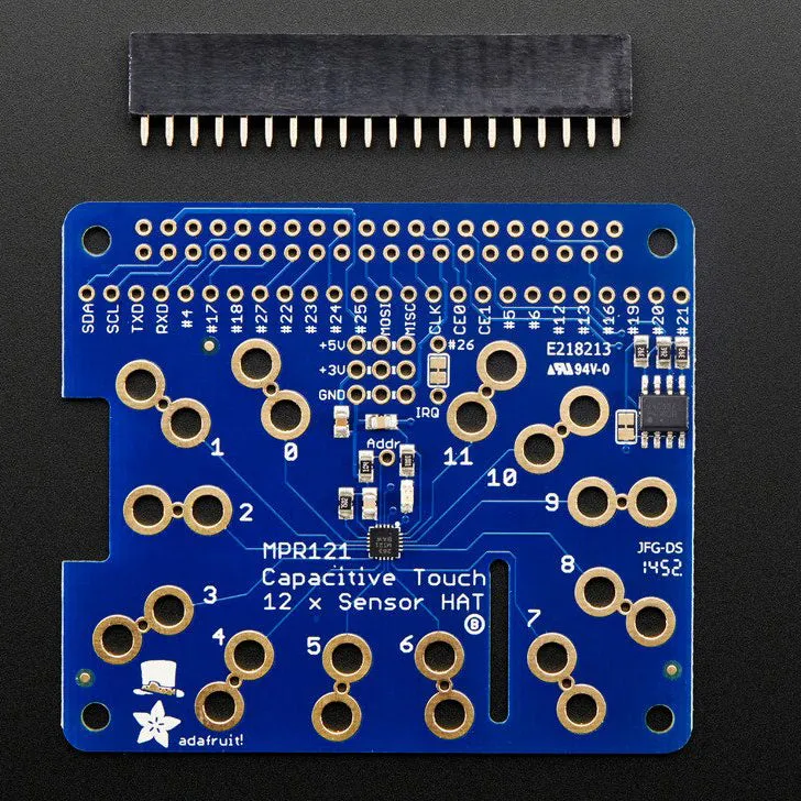 Adafruit Capacitive Touch HAT for Raspberry Pi - Mini Kit - MPR121