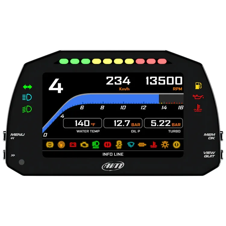 Aim MXS 5" TFT Strada 1.3 OBD2 OBDII ROAD RACE Car Dash Display