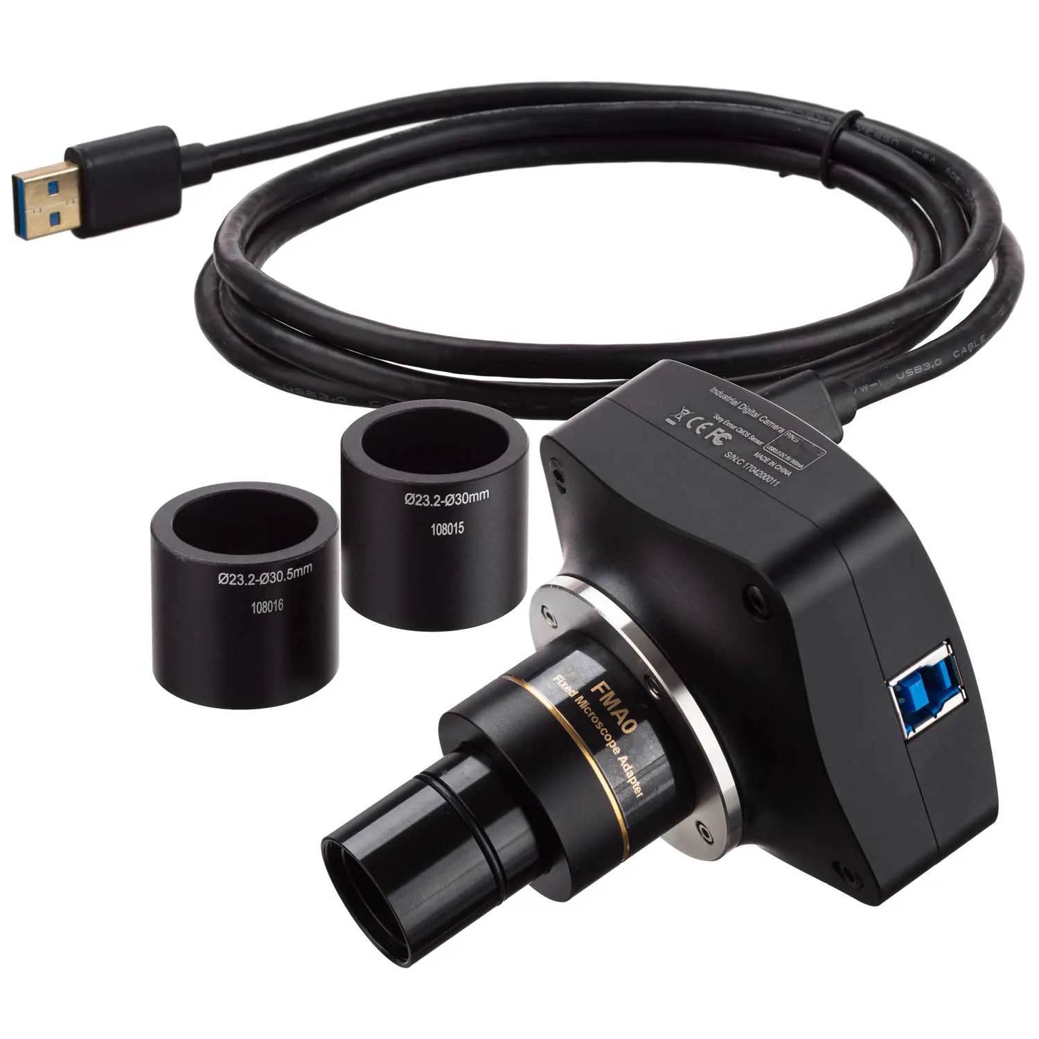 AmScope MU Series 2.3MP Color Global-Shutter CMOS USB 3.0 Microscope Camera