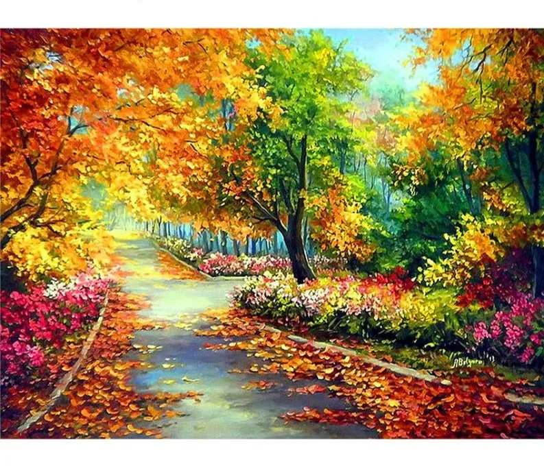 Autumn Stroll, 5D Diamond Painting Kit