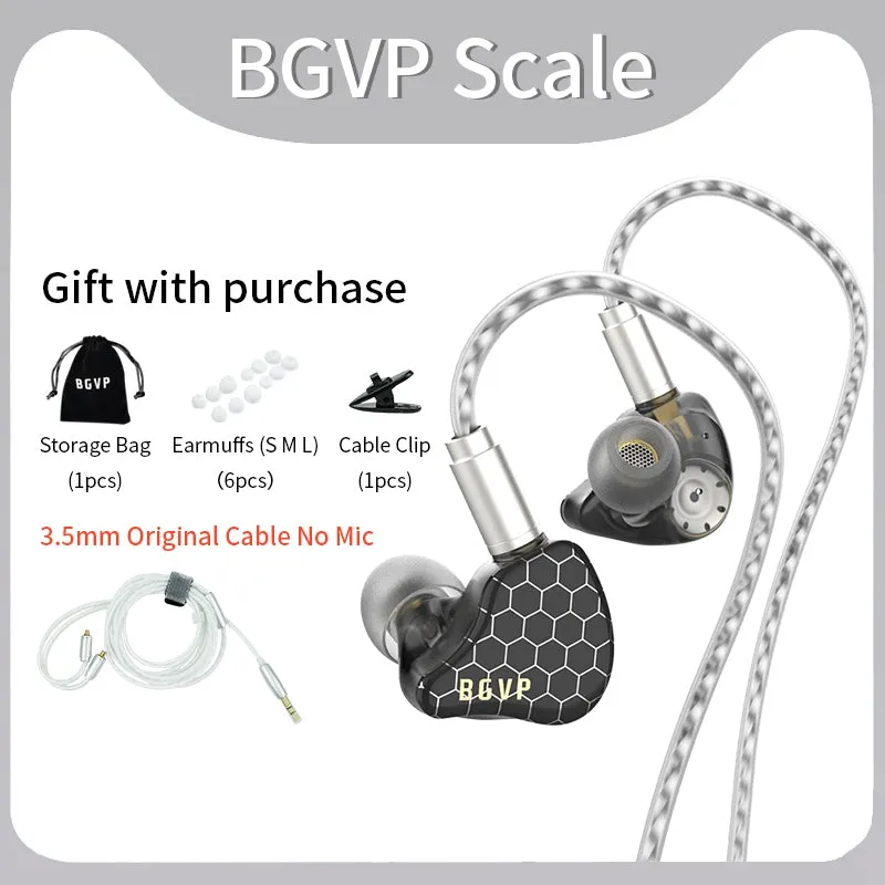 BGVP Scale Pro 1DD   1BA Hybrid Driver In-Ear Monitors