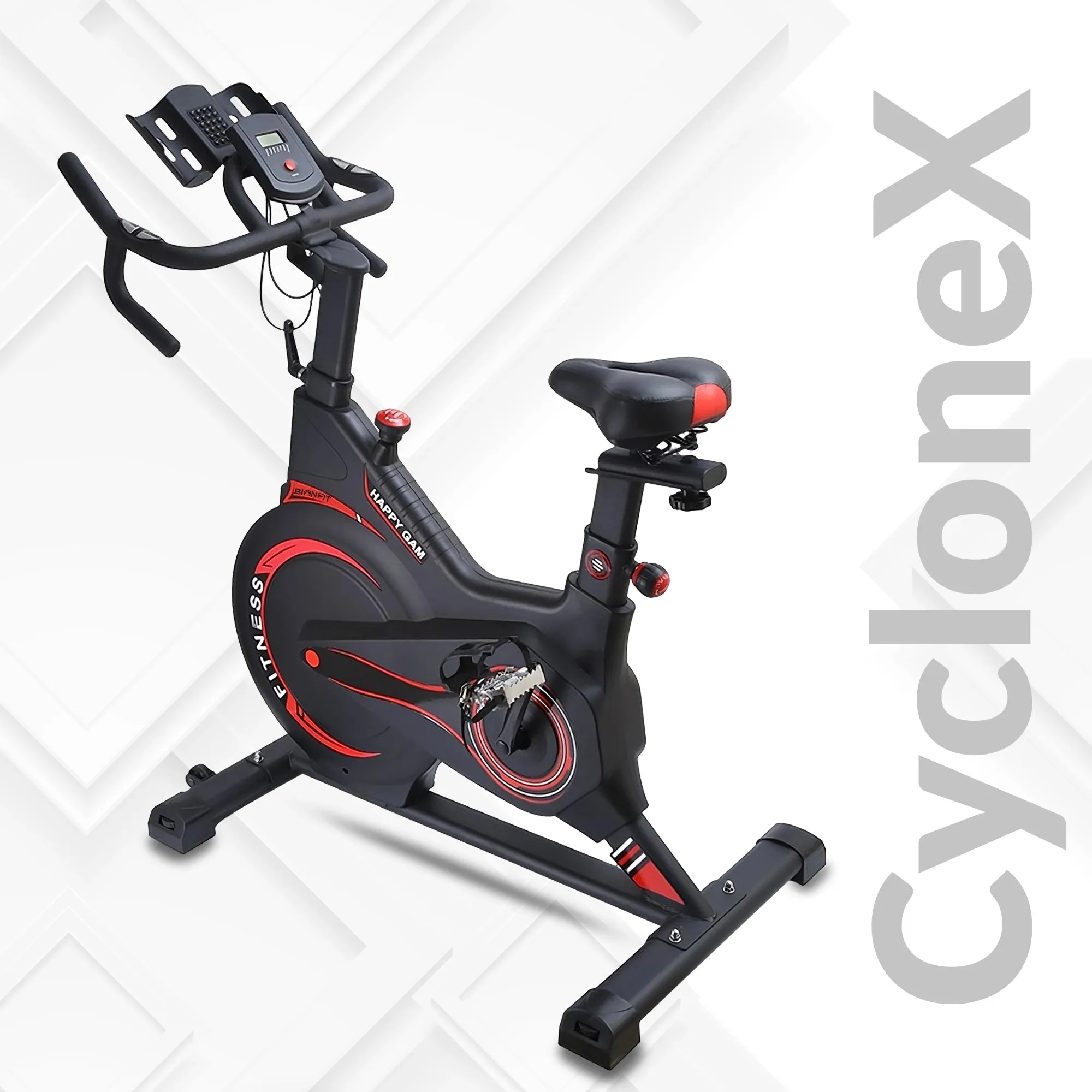 BIONFIT CycloneX Magnetic Spin Exercise Cycle for Home Gym, User weight 150kg, Wheel 6kg Spinner Exercise Bike  (Black)