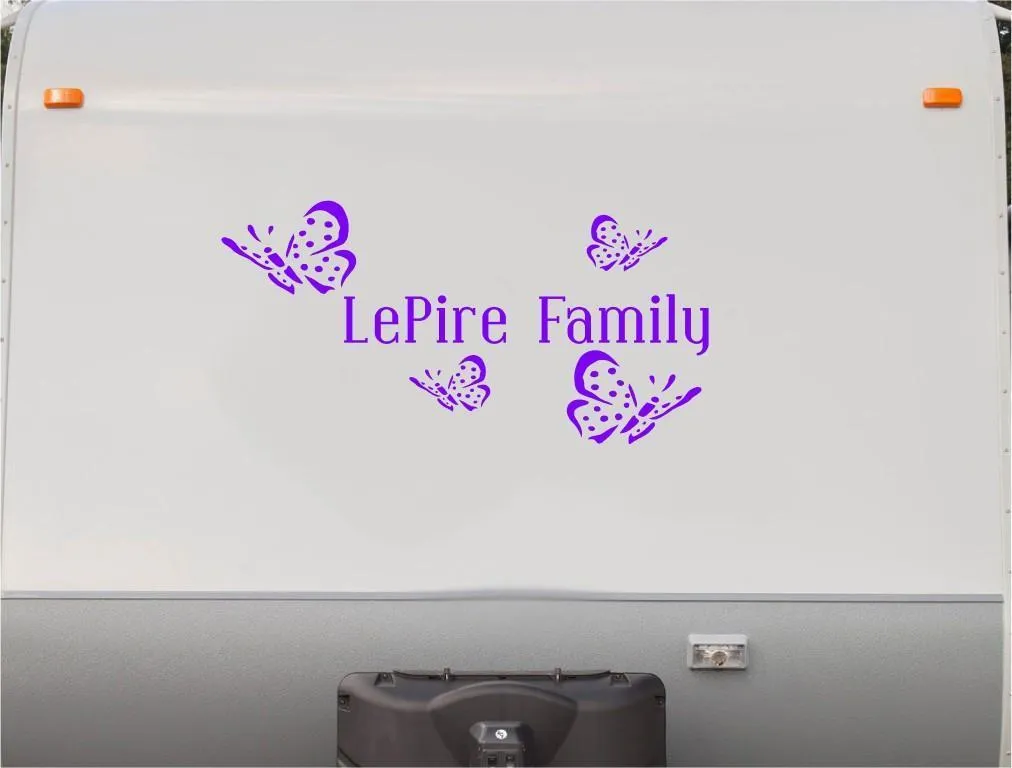 Butterflies butterfly RV Camper Vinyl Decal Sticker