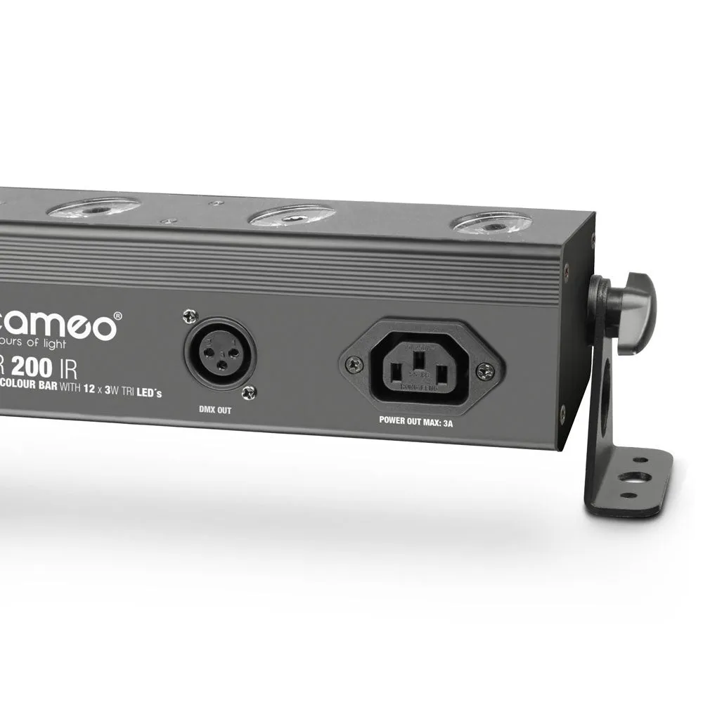 Cameo Lights CLTRIBAR200IR TRIBAR 200 12 X3W RGB LED Bar IR Remote Control (Black)