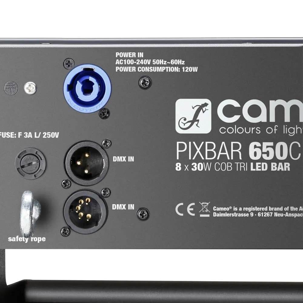 Cameo Pro PIXBAR 650 CPRO Professional 8 X 30W RGBW COB LED Bar (Black)