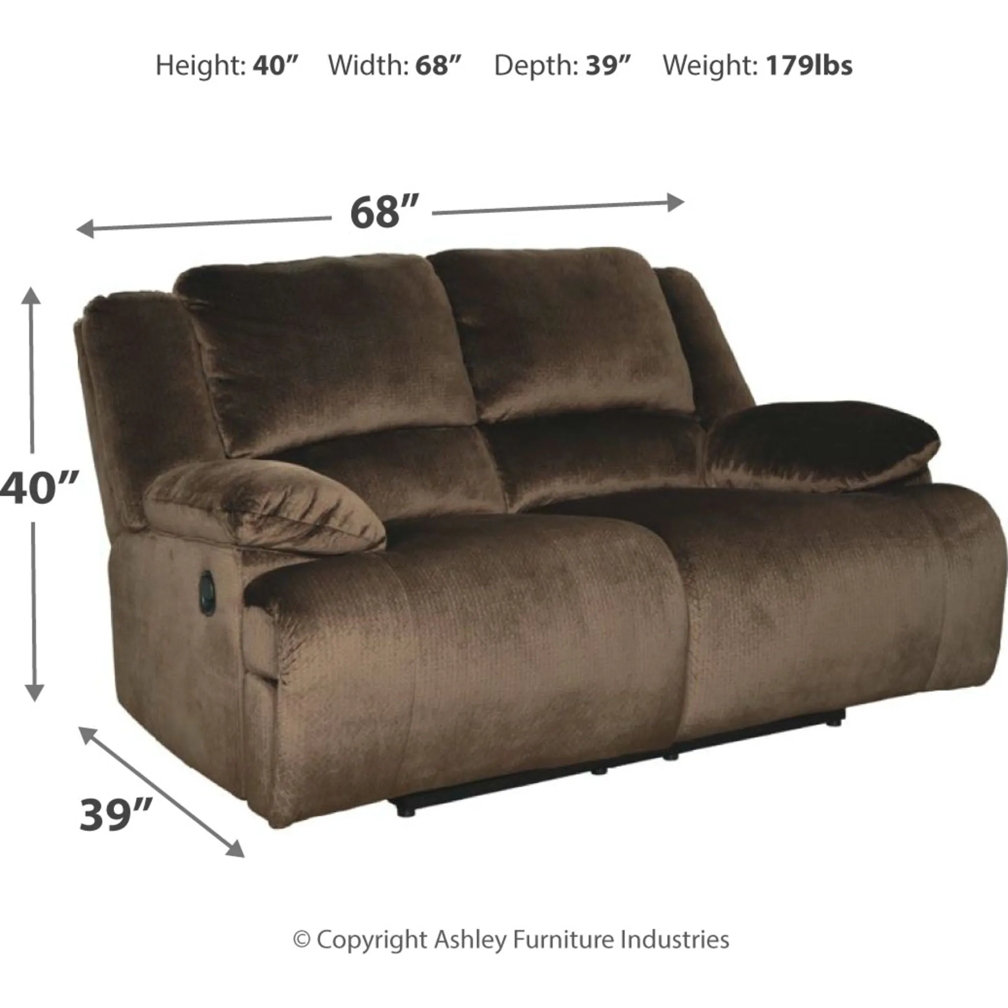 Clonmel Reclining Loveseat with Power