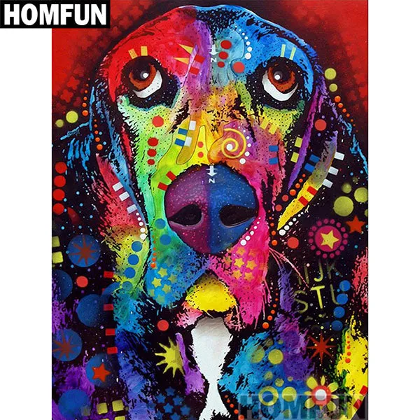 Colorful dogs Diamond Painting Kit, Round/Square Drill