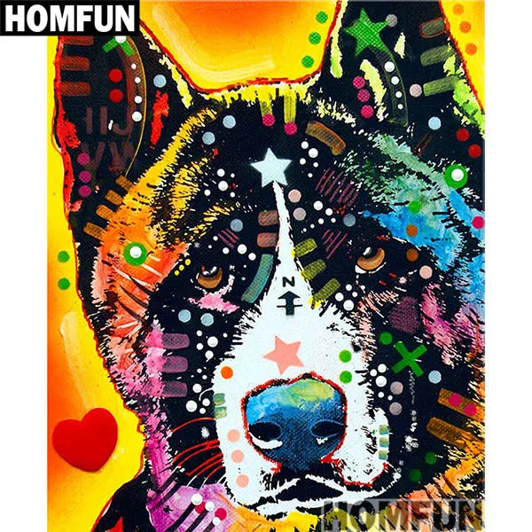 Colorful dogs Diamond Painting Kit, Round/Square Drill