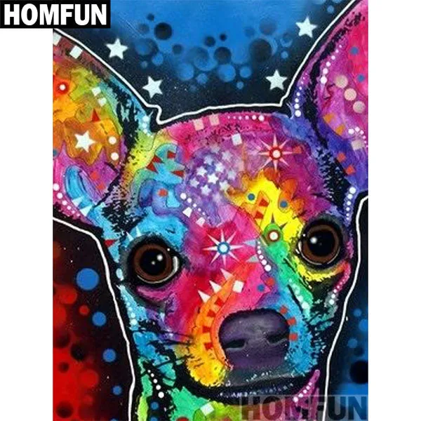 Colorful dogs Diamond Painting Kit, Round/Square Drill