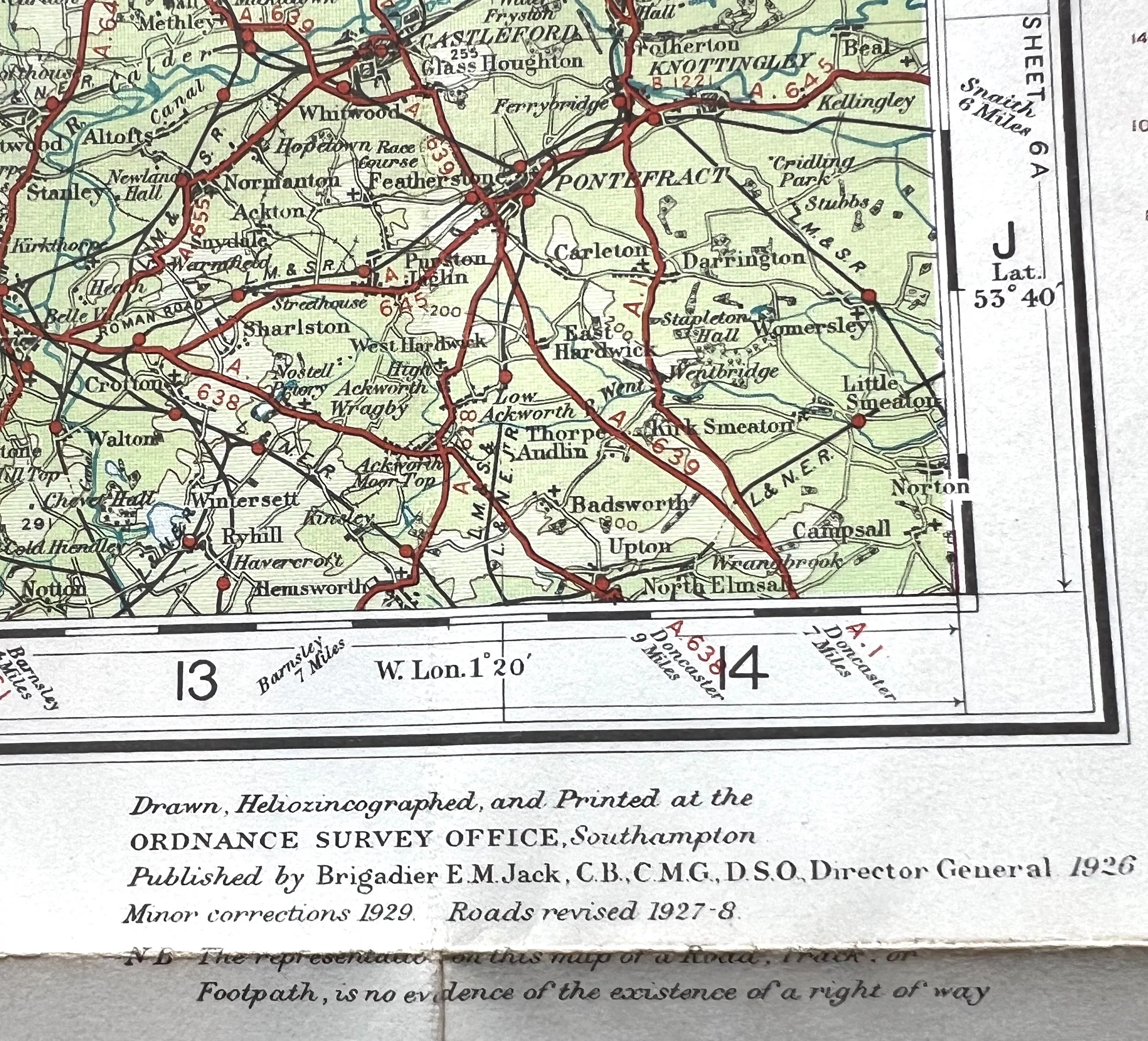 Detailed 1920s ORDNANCE SURVEY Contoured MAP of North Central England incl WESTMORELAND, NORTH YORKSHIRE, NORTH WEST LANCASHIRE