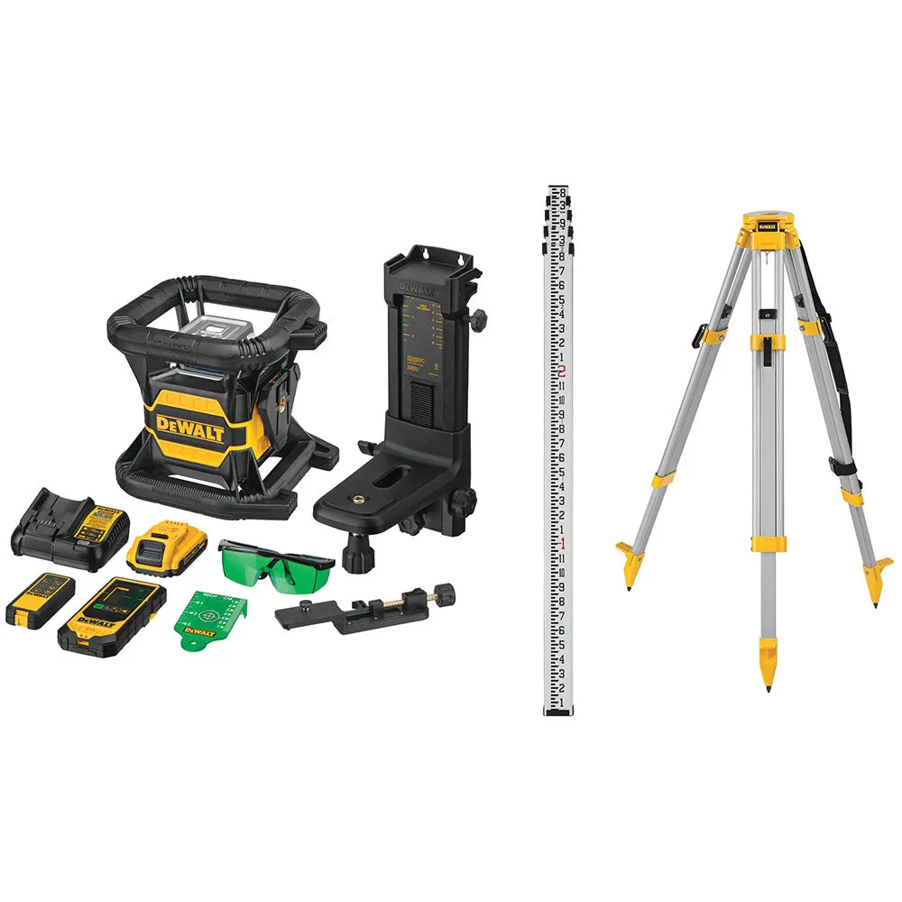 DeWalt DW080LGSK 20V MAX Tool Connect Green Tough Rotary Laser Kit