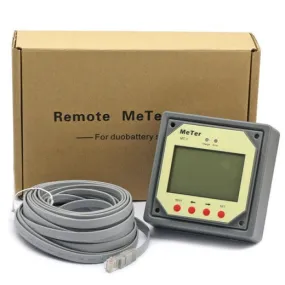 [Discontinued] MT-1 LCD Display Remote Meter For Duo Battery Solar Charge Controller with 10 Meters Wire