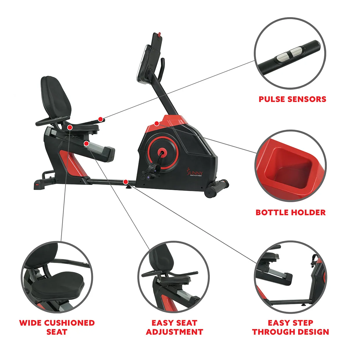 Evo-Fit Recumbent Bike Electro-Magnetic Cardio Fitness