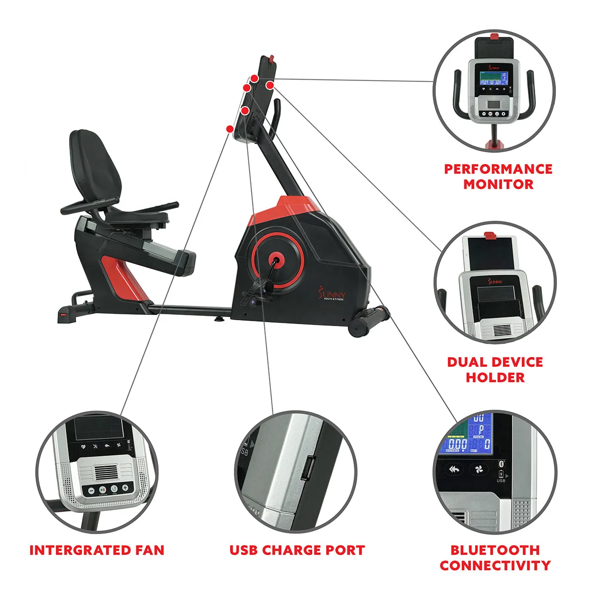 Evo-Fit Recumbent Bike Electro-Magnetic Cardio Fitness