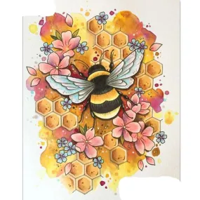 Flower bee Diamond Art Painting Kit, Round/Square Drill