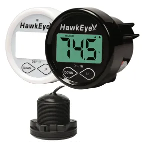 Hawkeye DepthTrax In-Dash Digital Depth & Temp Gauge - Thru-Hull