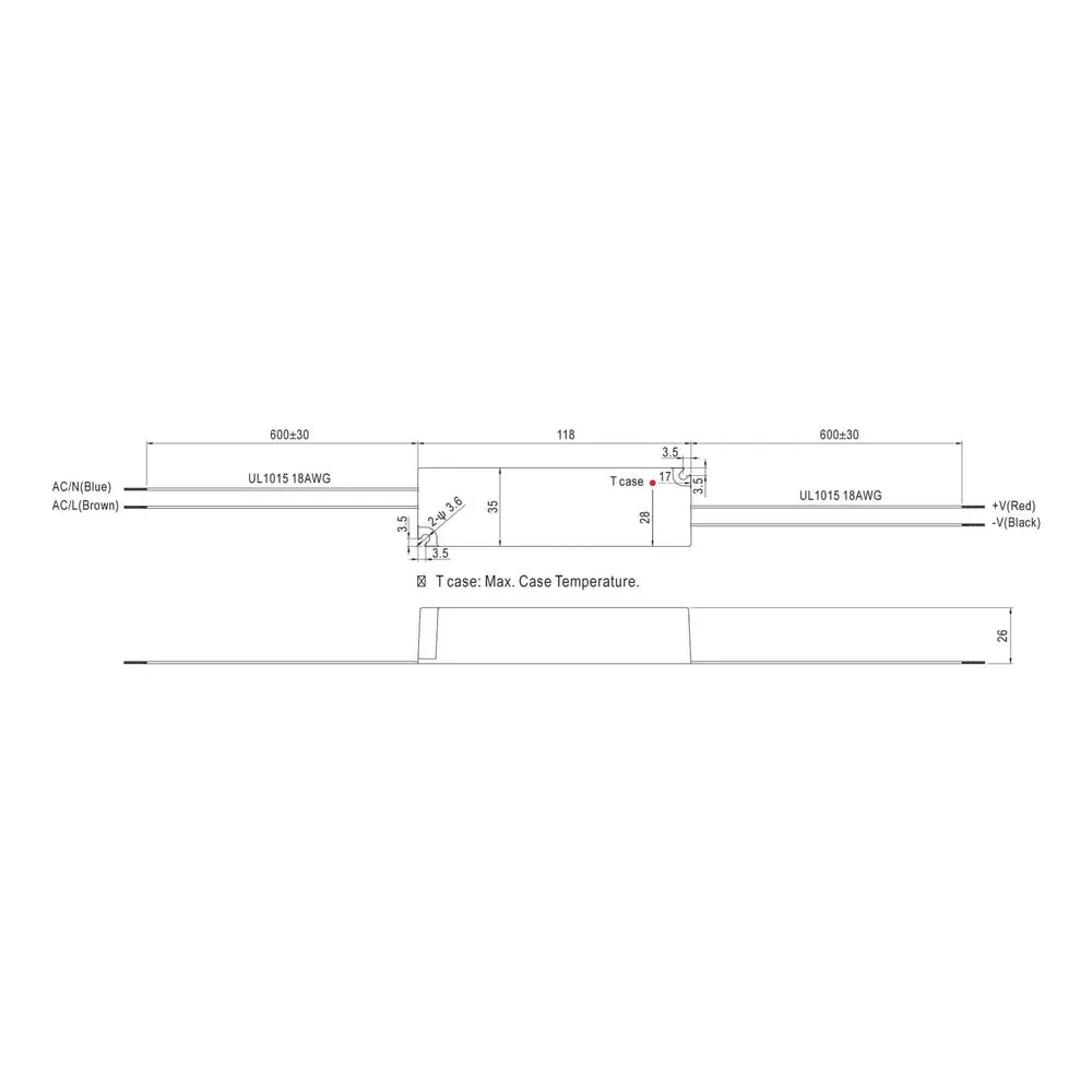 Hunza Mean Well LED Driver LPC-20-700 700mA (9-30v) IP67