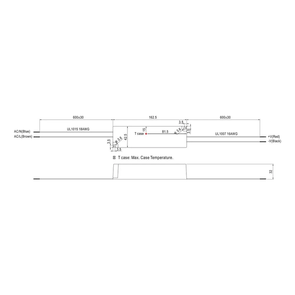 Hunza Mean Well LED Driver LPC-60-1050 1050mA (9-48v) IP67 (Andy)