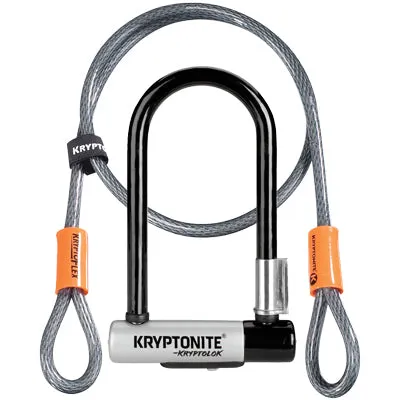 Kryptonite Krptlk Mini 7 4' Flex W/Flx Frm U-Lock 3.25X7 Kryptolok Mini-7 U-Lock W/Flex Kryptonite Locks