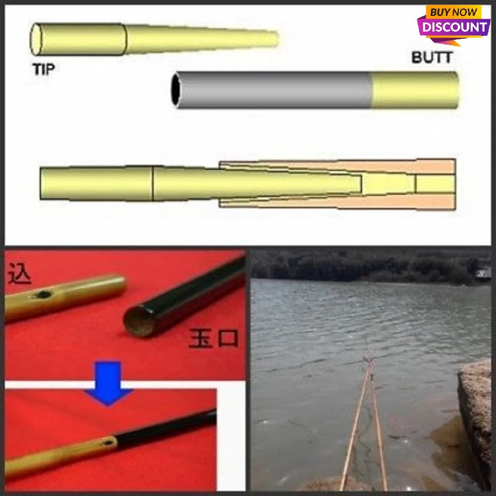 L 2.4-3.0Meter 3 size Traditional 3-Piece tenkara Bamboo Fishing Rod Blanks