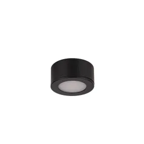 LED Button Light from the Mini Puck Collection in Black Finish by W.A.C. Lighting