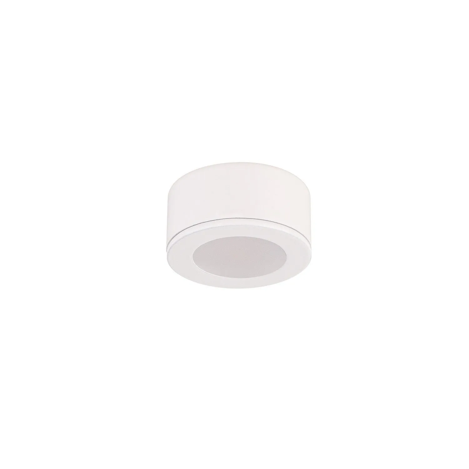 LED Button Light from the Mini Puck Collection in White Finish by W.A.C. Lighting