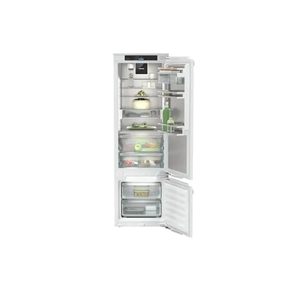 Liebherr ICBc5182 Static Integrated Fridge Freezer, Fixed Hinge, 80/20, Silver, C Rated