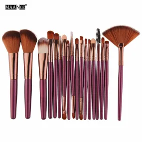 MAANGE 15/18 Pcs Professional Makeup Brushes Set Comestic Powder Foundation Blush Eyeshadow Eyeliner Lip Make up Brush Tools