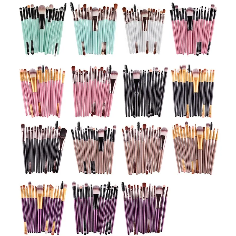 MAANGE 15/18 Pcs Professional Makeup Brushes Set Comestic Powder Foundation Blush Eyeshadow Eyeliner Lip Make up Brush Tools