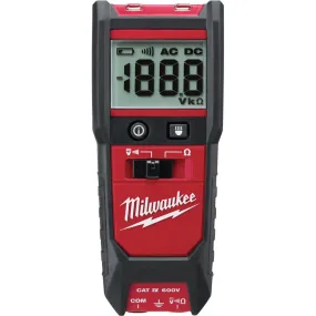 Milwaukee 2213-20 600V Voltage/Continuity Digital Meter w/Resistance