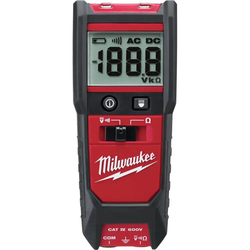 Milwaukee 2213-20 600V Voltage/Continuity Digital Meter w/Resistance