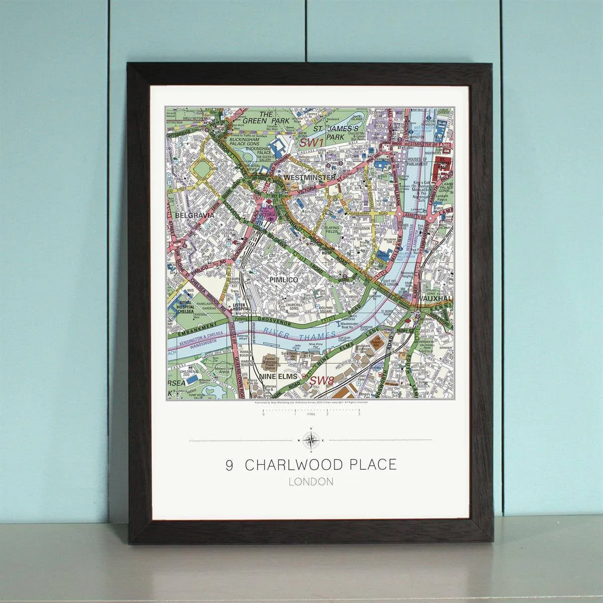 My Home is Here - Personalised Wall Map