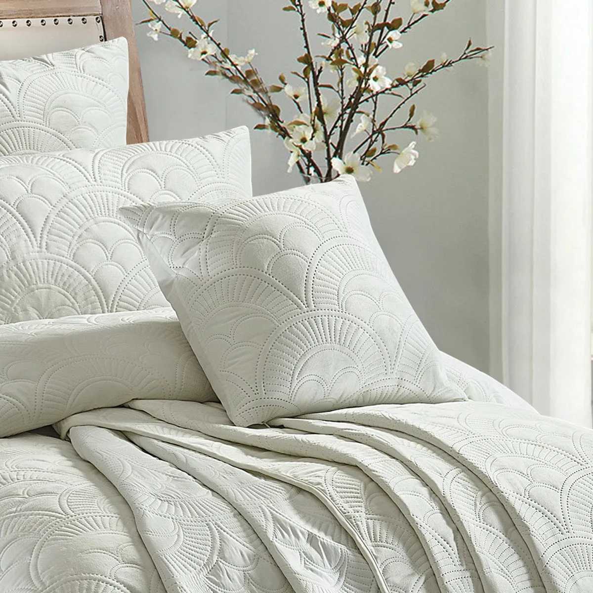 Mystique WHITE Quilt Cover Set by Concierge