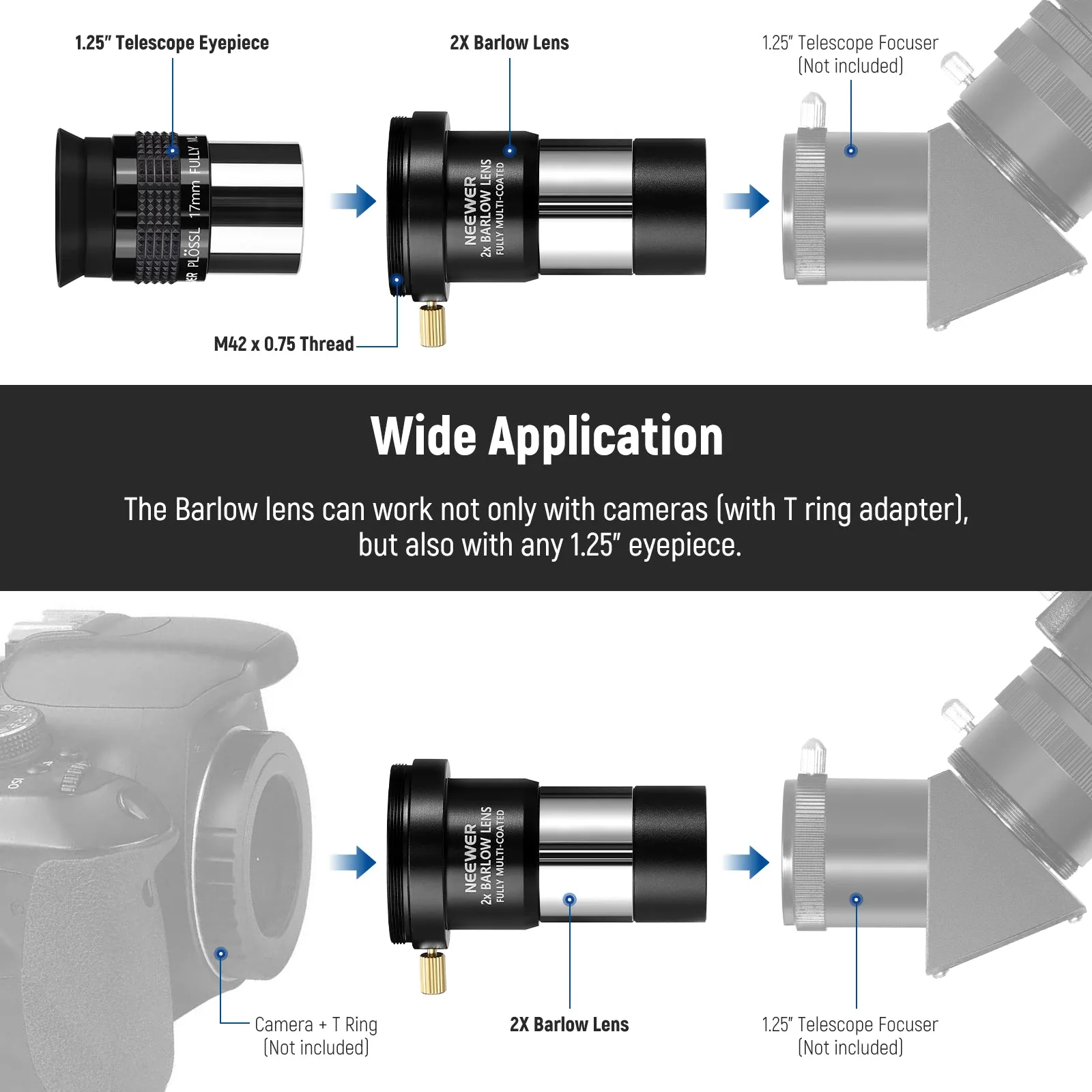 NEEWER 14PCS Telescope Eyepiece and Filters Kit