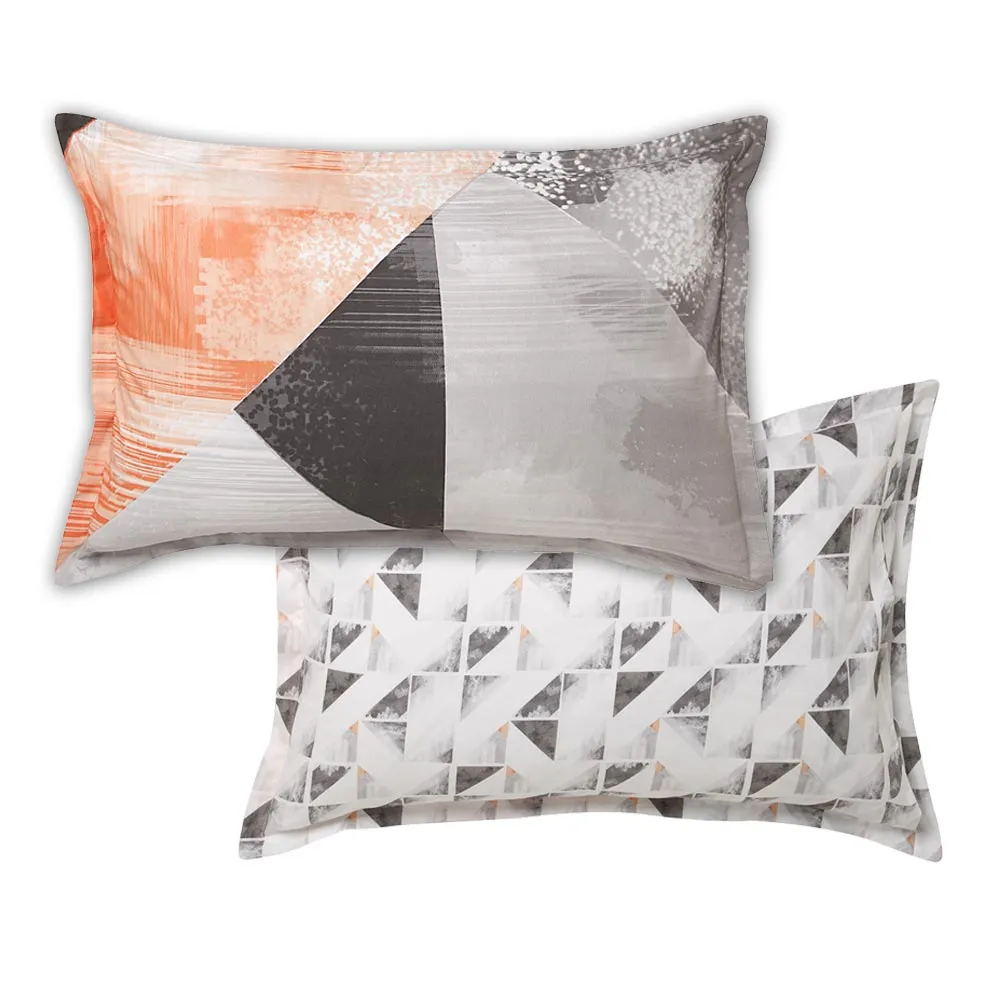 Neo Orange Quilt Cover Set By Logan and Mason