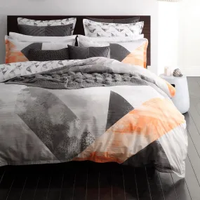 Neo Orange Quilt Cover Set By Logan and Mason