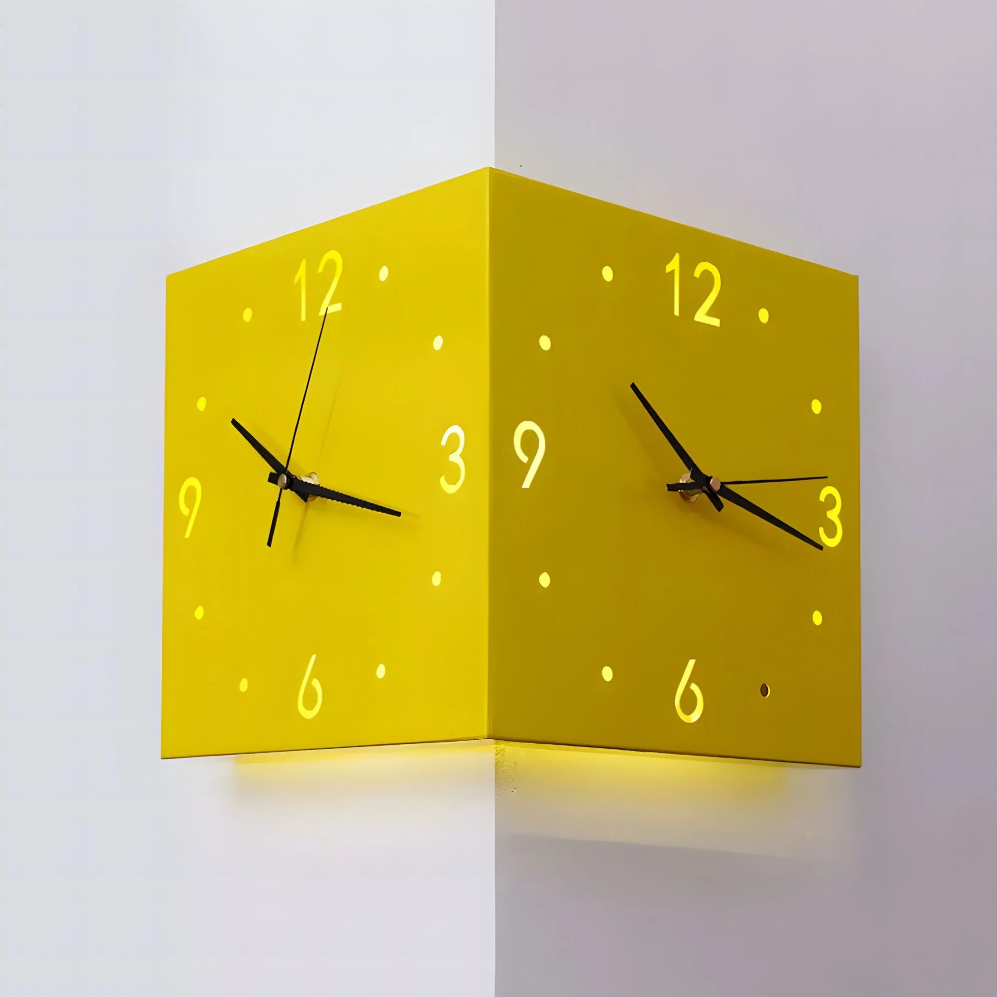 Nordic Square Modern Corner Wall Clock