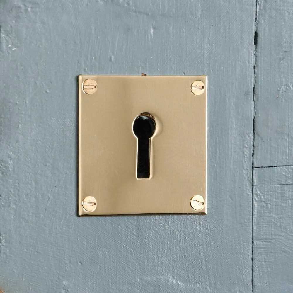 Polished Brass Square Escutcheon