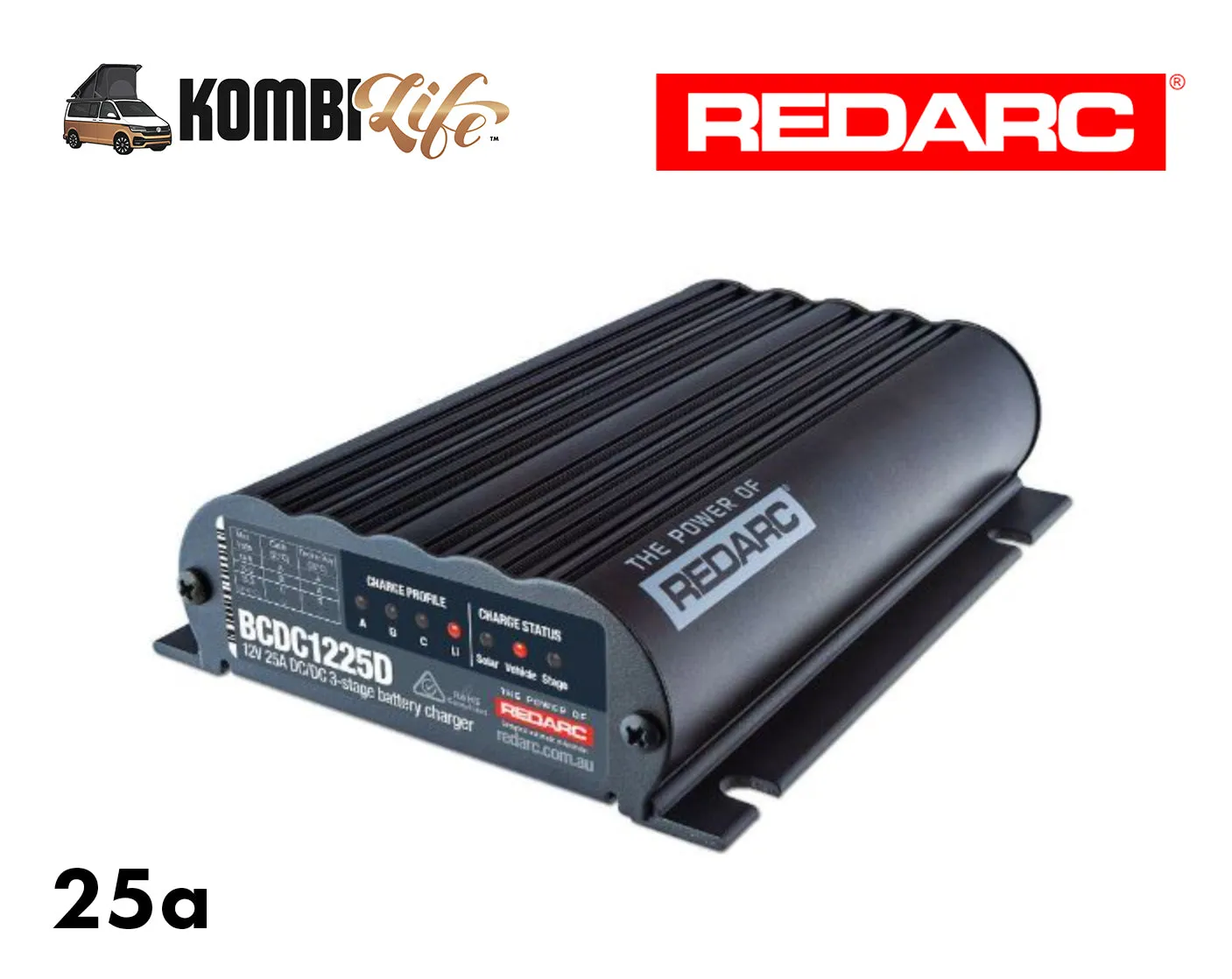 Redarc Dual Input 25A or 40A or 50A In-vehicle DC Battery Charger - Pre-wired