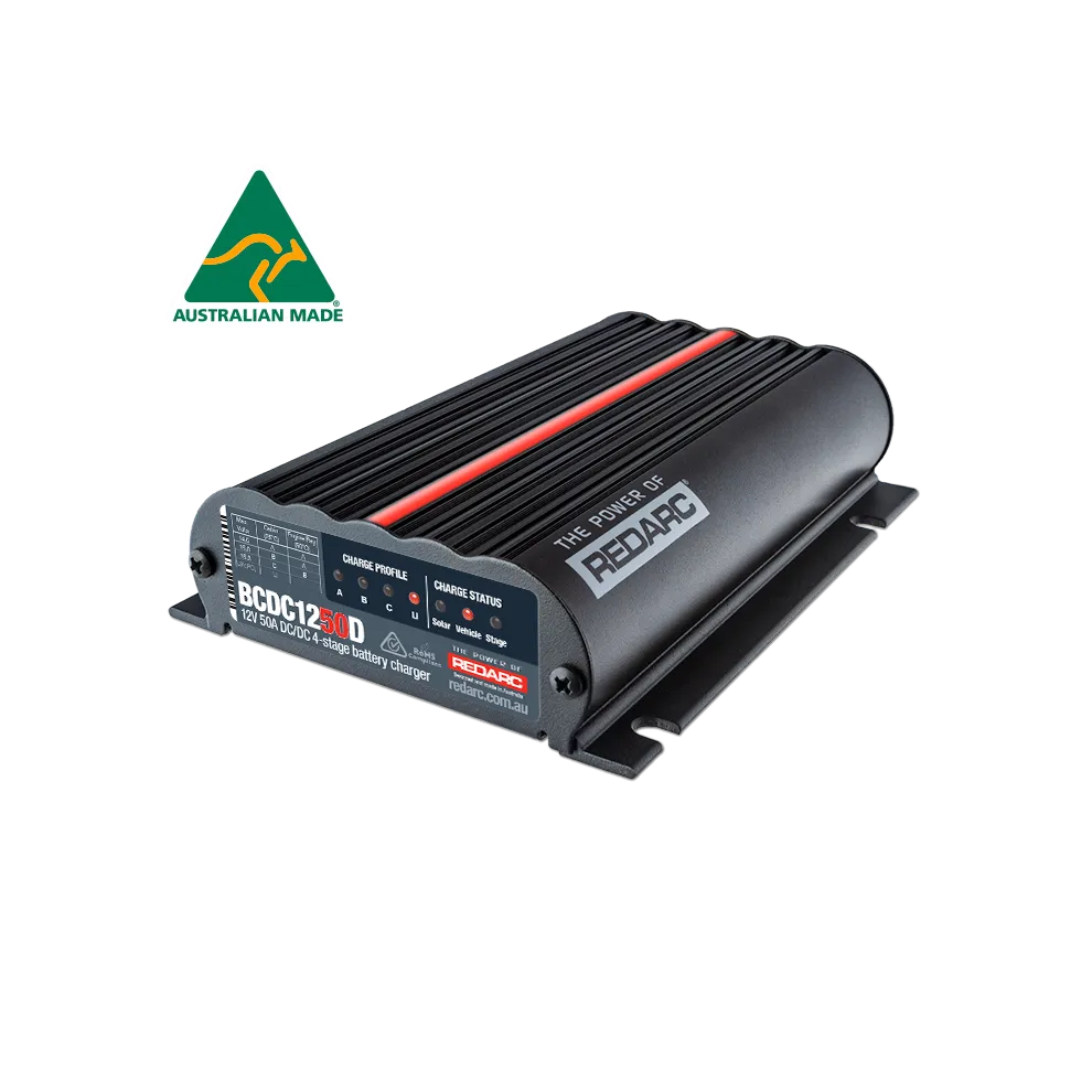 Redarc Dual Input 25A or 40A or 50A In-vehicle DC Battery Charger - Pre-wired