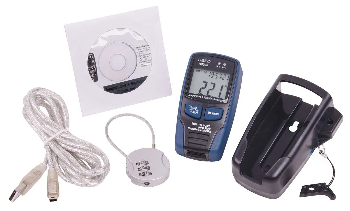 REED R6030 Temperature/Humidity Data Logger - with ISO certificate