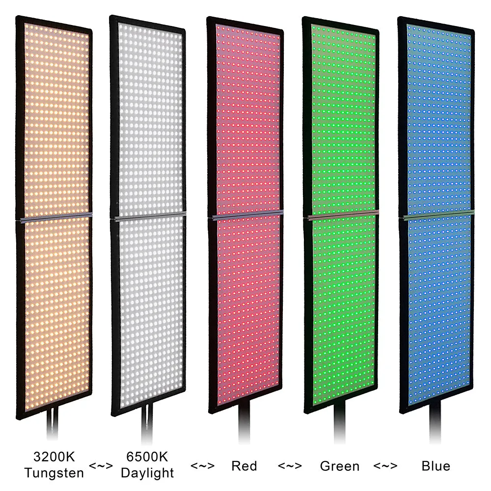 SkyFiller Wings Prizmo Edition LED Lighting SFW-150LSRGB - 1x4 150w RGBW T Folding LED Panel Lighting from Fotodiox