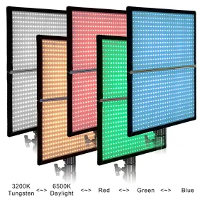 SkyFiller Wings Prizmo Edition LED Lighting SFW-150SSRGB - 2x2 150w RGBW T Folding LED Panel Lighting from Fotodiox